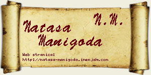 Nataša Manigoda vizit kartica
